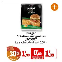 Coccinelle Supermarché Burger création aux graines jacquet offre