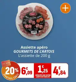 Coccinelle Supermarché Assiette apéro gourmets de l'artois offre