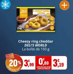 Coccinelle Supermarché Cheezy ring cheddar deli's world offre