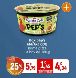 Coccinelle Supermarché Box pep's maître coq offre