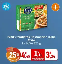 Coccinelle Supermarché Petits feuilletés destination italie blini offre