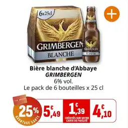 Coccinelle Supermarché Bière blanche d'abbaye grimbergen offre
