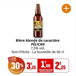Coccinelle Supermarché Bière blonde de caractère pélican offre
