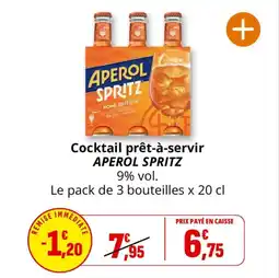 Coccinelle Supermarché Cocktail prêt-à-servir aperol spritz offre
