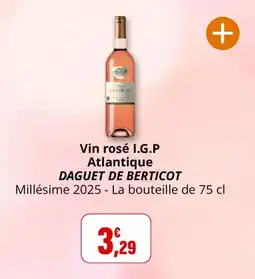 Coccinelle Supermarché Vin rosé i.g.p atlantique daguet de berticot offre