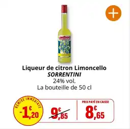 Coccinelle Supermarché Liqueur de citron limoncello sorrentini offre