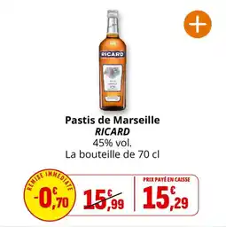 Coccinelle Supermarché Pastis de marseille ricard offre