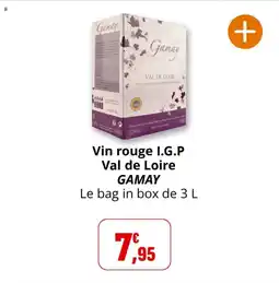 Coccinelle Supermarché Vin rouge i.g.p val de loire gamay offre