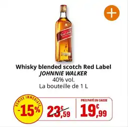 Coccinelle Supermarché Whisky blended scotch red label johnnie walker offre
