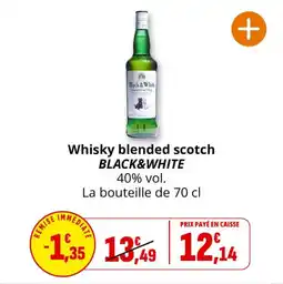 Coccinelle Supermarché Whisky blended scotch black&white offre