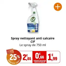 Coccinelle Supermarché Spray nettoyant anti calcaire cif offre