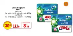 Coccinelle Supermarché Lessive capsule ariel offre