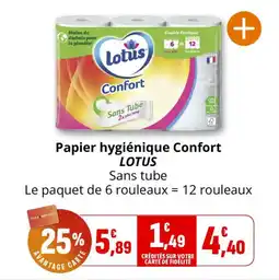 Coccinelle Supermarché Papier hygiénique confort lotus offre