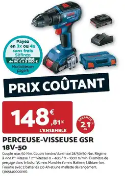 Bricomarché Perceuse-visseuse gsr 18v-50 offre