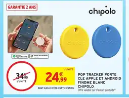 Intermarché Hyper CHIPOLO Pop tracker porte cle apple et android findme blanc offre