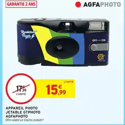 Intermarché Hyper AGFAPHOTO Appareil photo jetable gtphoto offre