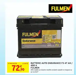 Intermarché Hyper FULMEN Batterie auto endurance f3.47 ah / 450 a offre