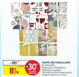 Intermarché Hyper Nappe rectangulaire offre
