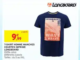 Intermarché Hyper LONGBOARD T-shirt homme manches courtes imprime offre