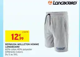 Intermarché Hyper LONGBOARD Bermuda molleton homme offre