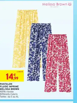 Intermarché Hyper Pantalon fluide imprime melissa brown offre