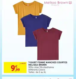 Intermarché Hyper MELISSA BROWN T-shirt femme manches courtes offre
