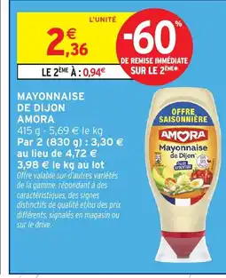 Intermarché Hyper AMORA Mayonnaise de dijon offre