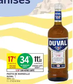 Intermarché Hyper DUVAL Pastis de marseille offre