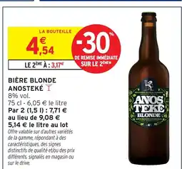 Intermarché Hyper ANOSTEKÉ Bière blonde offre