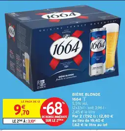 Intermarché Hyper 1664 Bière blonde offre