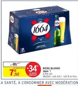 Intermarché Hyper 1664 Bière blonde offre