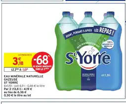 Intermarché Hyper ST YORRE Eau minerale naturelle naturellement gazeuse offre