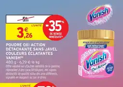 Intermarché Hyper VANISH Poudre oxi action détachante sans javel couleurs éclatantes offre