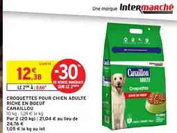 Intermarché Hyper CANAILLOU Croquettes pour chien adulte riche en boeuf offre