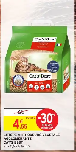 Intermarché Hyper CAT'S BEST Litière anti-odeurs végétale agglomérante offre