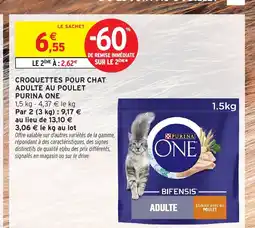 Intermarché Hyper PURINA ONE Croquettes pour chat adulte au poulet offre