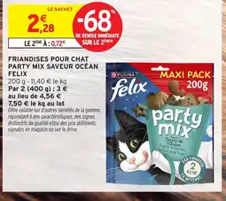 Intermarché Hyper FELIX Friandises pour chat party mix saveur océan offre