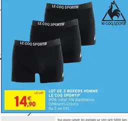 Intermarché Hyper LE COQ SPORTIF Lot de 3 boxers homme offre
