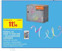Intermarché Hyper Ruban led pour tv rgb usb + telecommande ledvance offre