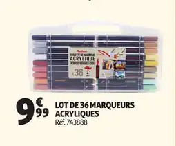 Auchan Lot de 36 marqueurs 99 acryliques offre