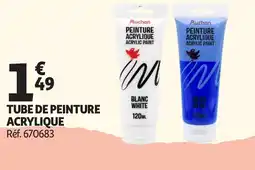Auchan Tube de peinture acrylique offre