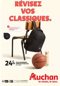 Auchan Sac à dos premium 199 connecté à port usb offre