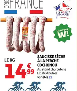 Auchan Saucisse sèche à la perche cochonou offre