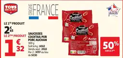 Auchan AUCHAN Saucisses cocktail pur porc offre