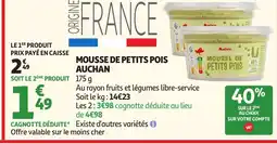 Auchan AUCHAN Mousse de petits pois offre
