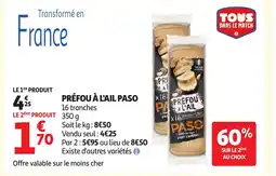 Auchan PASO Préfou à l'ail offre