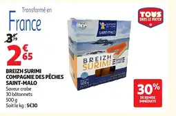 Auchan SAINT-MALO Breizh surimi compagnie des pêches offre