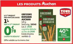 Auchan AUCHAN Gressins romarin offre