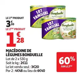 Auchan BONDUELLE Macédoine de légumes offre