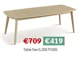 Meubles Crack Table fixe offre